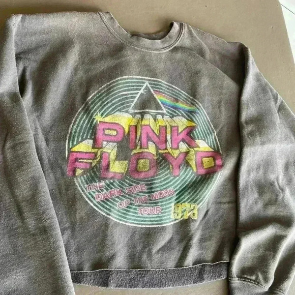 Women's Pink Floyd cropped sweatshirt‎ size small - Picture 1 of 8